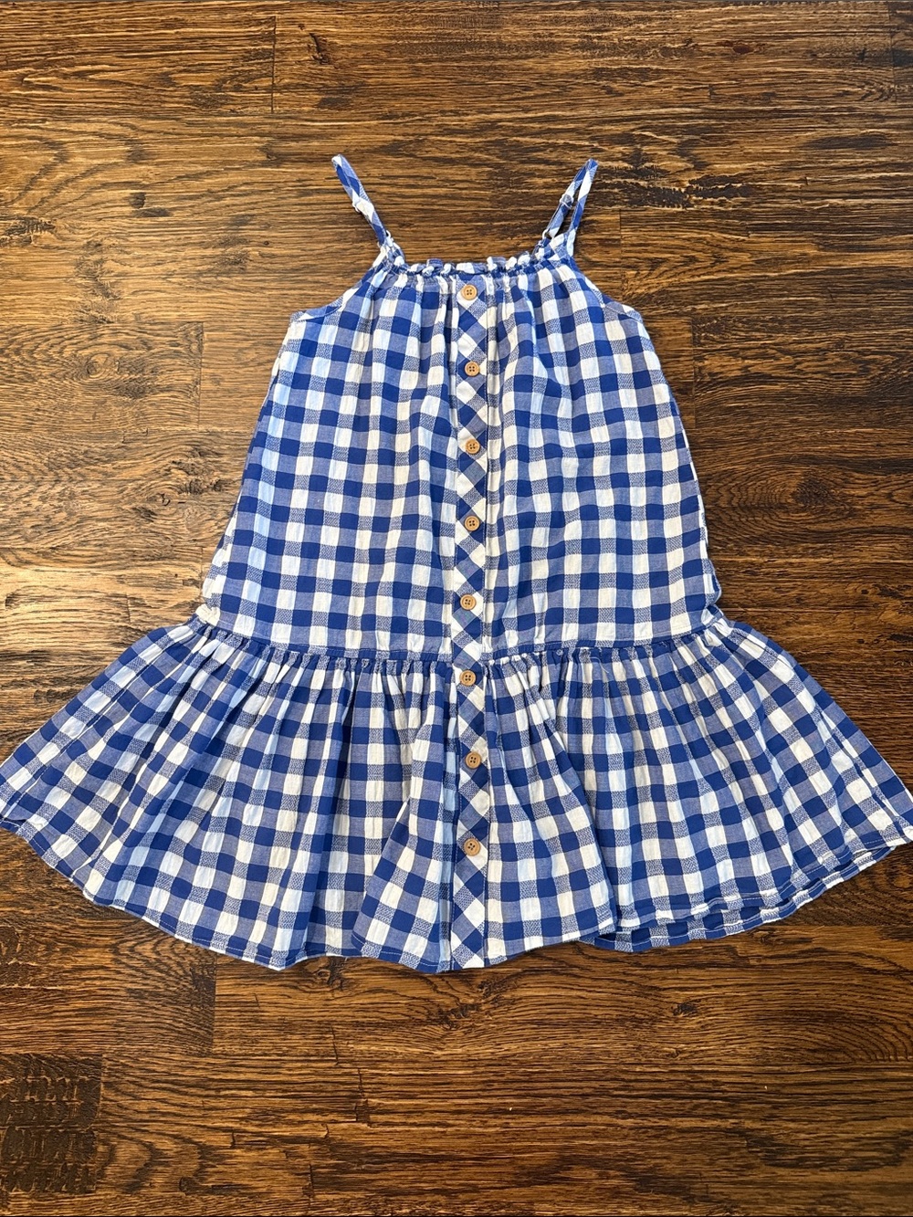 Cotton On Blue and White Gingham Button-Front Sundress